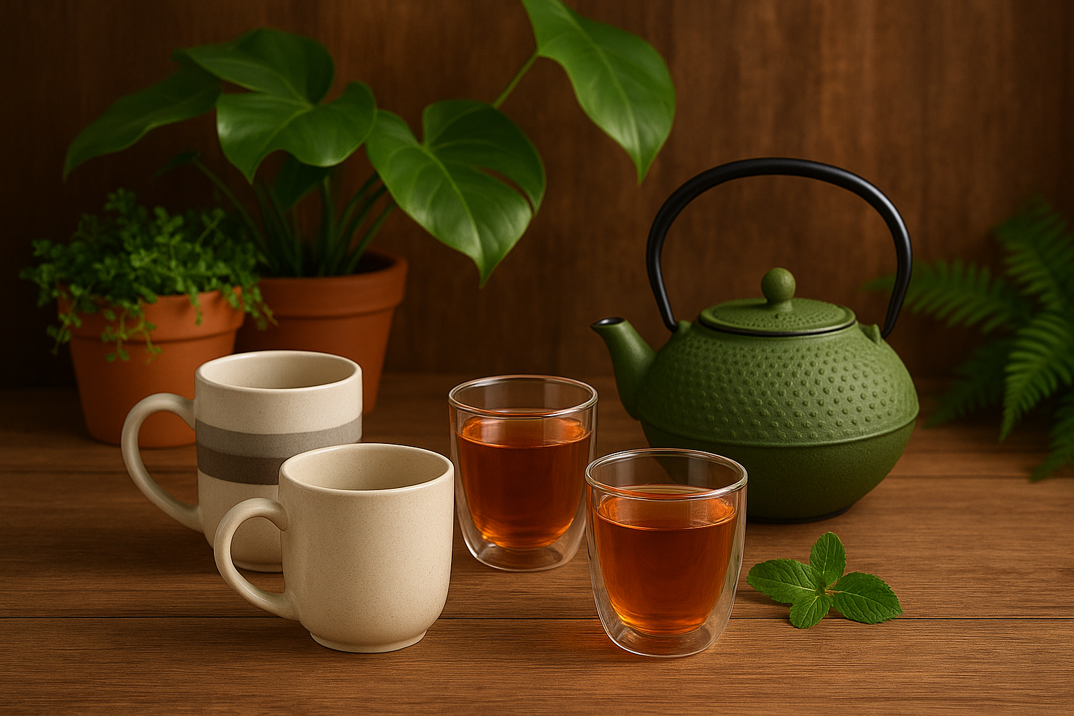 Theeglazen & theemokken