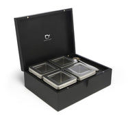 bredemeijer theedoos met 4 blikjes zwart