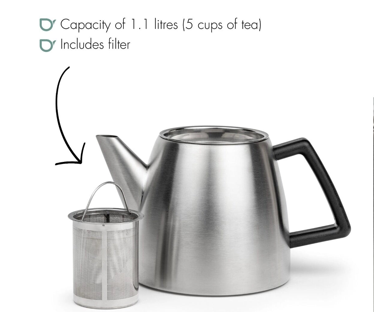 bredemeijer odense theepot rvs met losse filter
