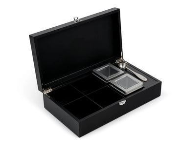 bredemeijer theedoos 4 vaks zwart