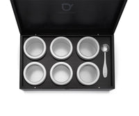 bredemeijer theedoos met 6 blikjes bamboe zwart